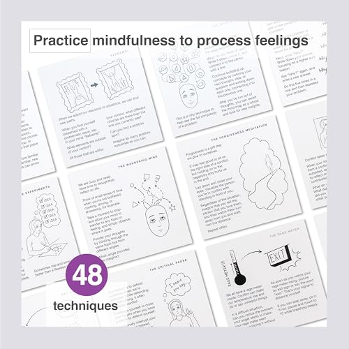 Emotional Intelligence Card Deck – Master Your Emotions with 156 Emotion Cards and 37 Micro-Mindfulness Technique Cards to Enhance Resilience and Thrive - color: Card Deck