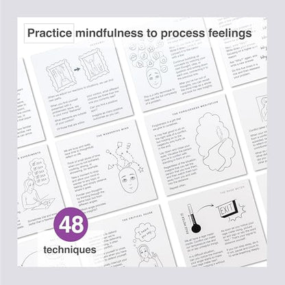 Emotional Intelligence Card Deck – Master Your Emotions with 156 Emotion Cards and 37 Micro-Mindfulness Technique Cards to Enhance Resilience and Thrive - color: Card Deck