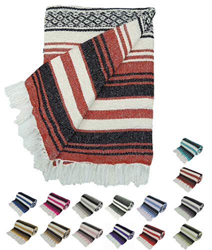 Kakaos Traditional Yoga Blanket. (Terra Cotta) - color: Terra Cotta