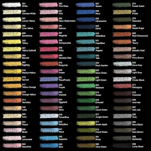 COLOUR BLOCK Soft Pastels for Artists - 80 Colors Square Chalk Soft Pastels Art Set in CARBON Box - Vibrant Pigments Art Kit for Painting, Drawing, Sketching, Hobbyist. - style: 80 Colors Soft Pastel Set – Paper Case