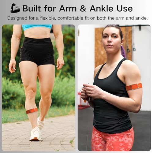Bicep Bands Compatible for Polar Loop (2025) / Visible Armband 2.0 Straps - color: Orange