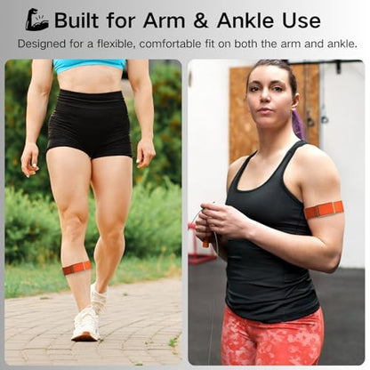 Bicep Bands Compatible for Polar Loop (2025) / Visible Armband 2.0 Straps - color: Orange