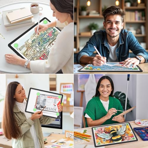 KOBAIBAN Rechargeable A3 Light Board for Diamond Painting, 4000mAh Diamond Art Light Pad with Physical Buttons, 6-Level/Stepless Dimming, Magnetic Light Board for Tracing, Drawing & Weeding Vinyl - size: A3