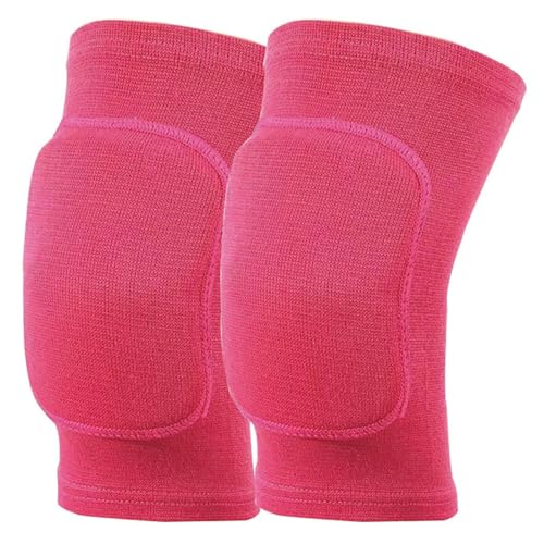 Anti slip sponge, soft and breathable men's, women's, girls', and children's red knee pads suitable for sports scenes such as volleyball, football, dance, yoga, wrestling, running, cycling, etc (red, Medium) - color: red, size: Medium