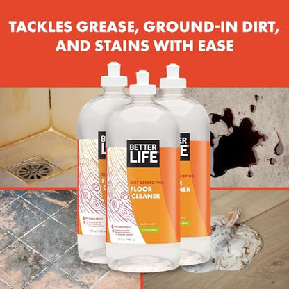 Better Life Floor Cleaner - Liquid Multipurpose Cleaner for Wood, Tile, Laminate, Vinyl, Bamboo for Mopping - Citrus Mint 1 Gallon Refill - size: 128 Fl Oz (Pack of 1)