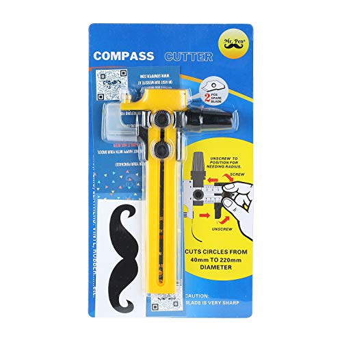Mr. Pen- Compass Circle Cutter, 6.25In, for Paper Crafts and Fabric, Circular Compass Tool