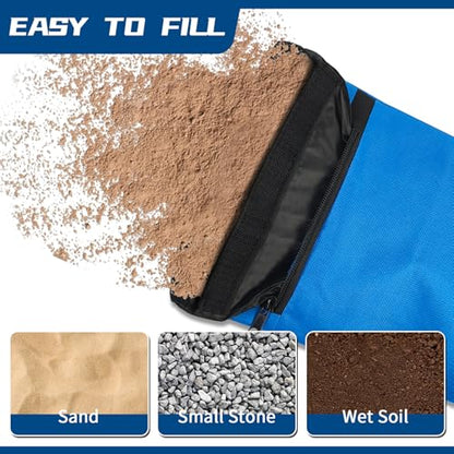 Unfilled Sandbag with Dual Compartment for Yoga 2 Pack Not Include Fillers - color: Blue