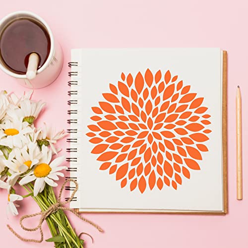 80 Pcs 3 x 3 Inch Stencils for Painting on Wood, Reusable Flower Butterfly Bird Bee Plastic Stencils DIY Craft Paint Template Set for Wall Home Decor - style: Flower