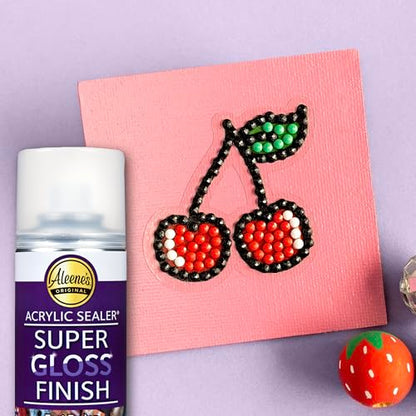 Aleene's Spray Acrylic Sealer, Super Gloss Clear Finish for DIY Crafts & Art Projects, Non-Yellowing, Fast Dry Time Super Glossy Finish 6 oz. - color: Super Gloss