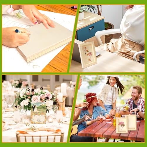 FSWCCK 10 Pack 5 x 7 inch Wood Panel Boards, Unfinished Wood Canvas Panels for Crafts, Painting Canvas, DIY Art Projects, Pouring, Arts Use with Oils, Acrylics - size: 5"X 7" 10 Pack