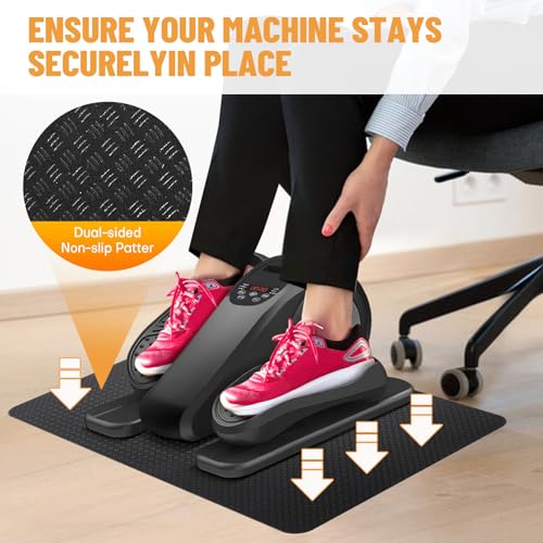 Under Desk Elliptical Mat - Non-Slip Exercise Equipment for Peloton Bike, Small Exercise Mat for Desk Workout Equipment - color: Double-sided 1 Pc