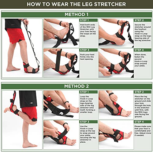 RDX Yoga Stretching Strap, Ankle Ligament Stretcher Belt with Loops Ligament Stretch Band, Fitness Leg Stretcher for Plantar Fasciitis, Foot Stretch Assist for Hamstring, Flexibility Exercise - color: Camo Green