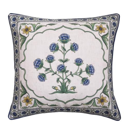 patdrea Designer French Vintage Linen Throw Pillow Cover,18"x18"-Ivar B - color: Ivar B, size: 18" x 18" (Pack of 1)