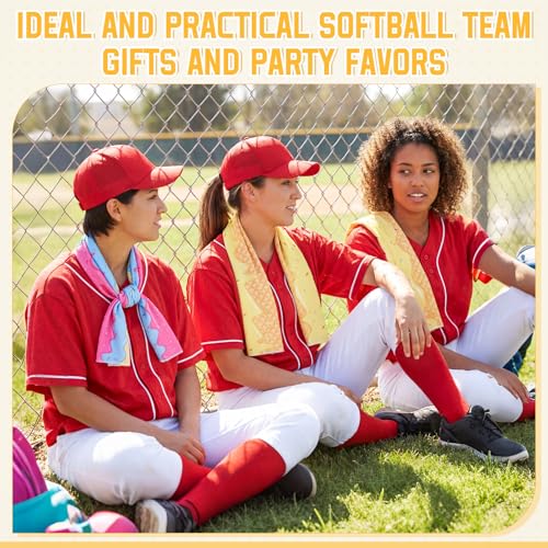 FuWeave 12 Pcs Ice Cream Softball Cooling Towels Gifts 40 x 12 Inch - color: Ice Cream Softball, size: 40 x 12 inches