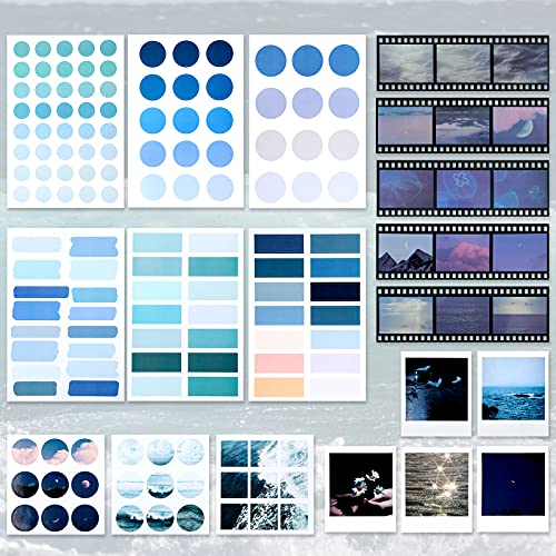 114 Pcs Aesthetic Scrapbook Kit DIY Junk Journaling Supplies, Fresh Style | Scrapbooking Materials for Bullet Junk Journal, Art Journaling, Vintage Collage Album Gift for Adults Women Beginner - style: Fresh Style