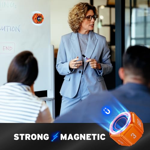 Pomodoro Timer 3/5/10/25/30/60min Preset, Mute & Vibration & Sound Alarm - color: Orange