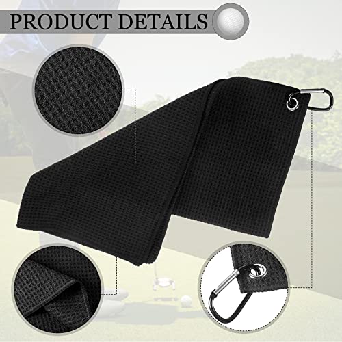 Remagr 4 Pack Golf Towel Microfiber - color: Black, White, Gray, Blue