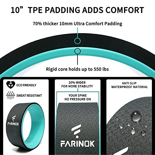 Yoga Wheel for Back Pain Relief, Back Roller Wheel with Extra Cushion - style: SINGLE 13''