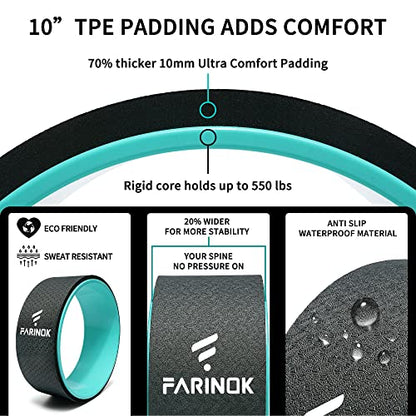 Yoga Wheel for Back Pain Relief, Back Roller Wheel with Extra Cushion - style: SINGLE 13''