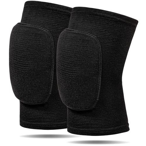 Volleyball Knee Pads for Women, Men, Youth, Girls, Kids, Knee Brace for Volleyball Basketball Football Dance Yoga Tennis Running Cycling Workout Climbing Wrestling - color: Black, size: Medium
