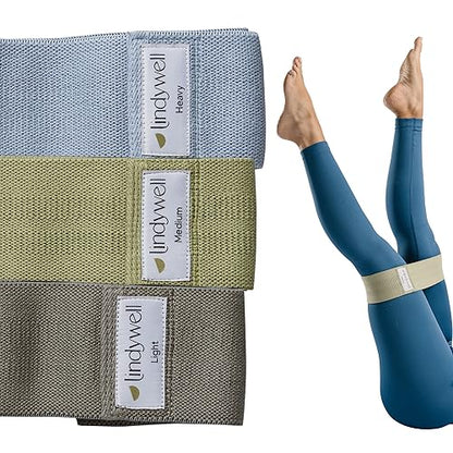 Lindywell Grata Mat Sky Blue, Resistance Bands and Weights Sky Blue Bundle