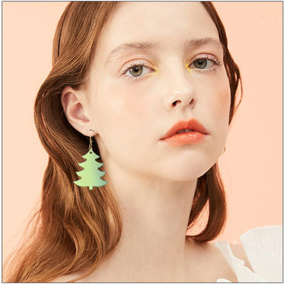 12 Pair Christmas Earring DIY Mold Resin Silicone with Earring Hooks Ring Earring Casting Mold for Christmas Tree Elk Snowflake Resin Earring Keychains Epoxy Craft Xmas Making Kit