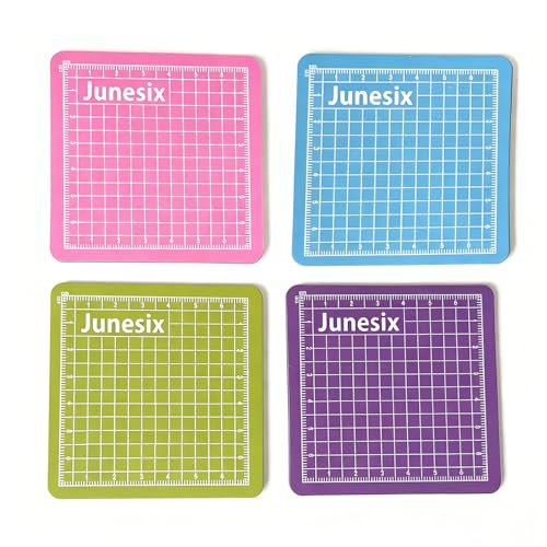Self-Healing Cutting Mat, 4 Pack, 3.15x3.15 Inch, Mini Cut Board for Sewing, Crafts, Scrapbooking, Quilting Mat