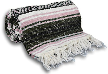 YogaAccessories Traditional Mexican Yoga Blanket - color: Pink