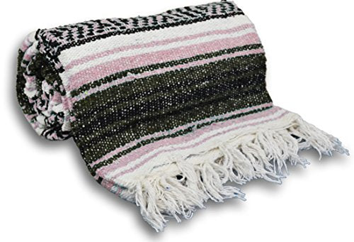 YogaAccessories Traditional Mexican Yoga Blanket - color: Pink