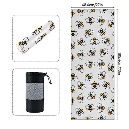 Yoga Mat Towel Honey Bee, 73" x 27" - color: Honey Bee