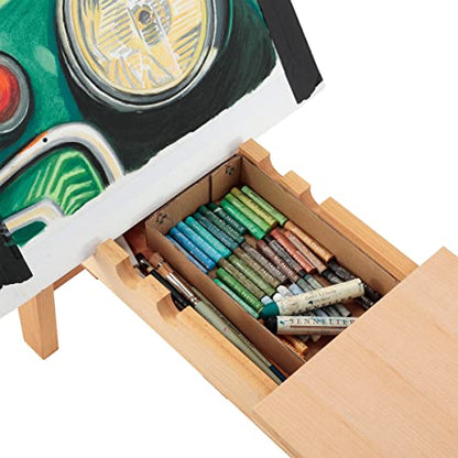 Creative Mark Belgian Art Horse - 40.25" x 11.38" x 17", Beechwood Drawing Bench and Easel with Sturdy Construction, Permanent Legs, 120/90-Degree Angles, Wooden Locking Pin, Built-in Storage