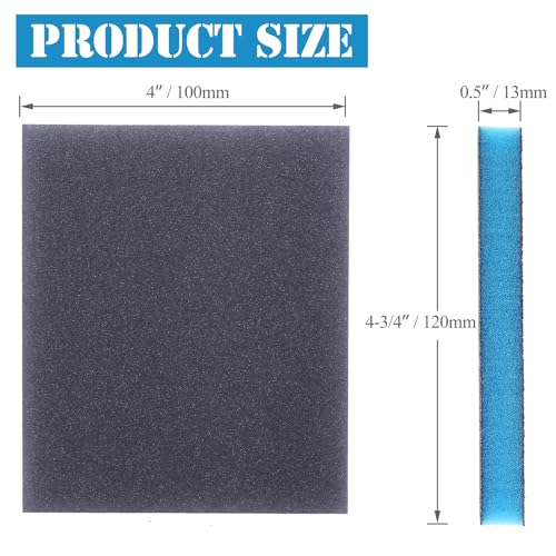 16Pcs 80 Grit Sanding Sponge, Jamiikury Sanding Blocks Washable and Reusable, Wet Dry Sandpaper Sponge for Wood Metal Furniture Paint and Drywall - size: 80 Grits