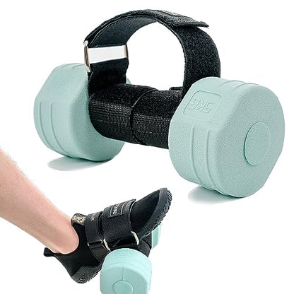 Feet Dumbbell Attachment, Tibialis Trainer Ankle Straps for Feet Weight Lifting Shin Splint, Hamstring Curls, Leg Curl Attachment at Home Gym Equipment - color: Black-1pc