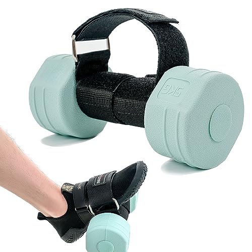 Feet Dumbbell Attachment, Tibialis Trainer Ankle Straps for Feet Weight Lifting Shin Splint, Hamstring Curls, Leg Curl Attachment at Home Gym Equipment - color: Black-1pc