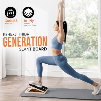 Adjustable Slant Board for Calf Stretching – Incline Stretch Wedge for Achilles Tendon, Plantar Fasciitis Relief, Squat Support & Physical Therapy, Non-Slip Calf Stretcher for Home Gym