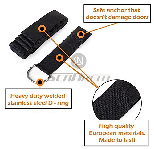 Leg Stretch Band - To Improve Leg Stretching - Easy Install on Door - Perfect Home Equipment For Ballet, Dance And Gymnastic Exercise Flexibility Stretching Strap Foot Stretcher Bands - color: black