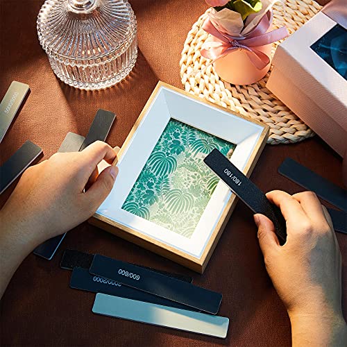 Honoson 20 Pcs Model Sanding Sticks,Low Grits Rating,Classic Style | 3D Print Polishing Sticks, Assorted Grits, Plastic Metal Wood Modeling Polishing Tools for Finishing, Dual-sided Design - style: Classic Style