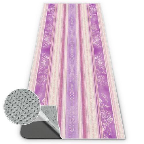 Hot Yoga Towel Non Slip, Ultra-Absorbent Yoga Mat Towel, Soft with Printed Design, Machine Washable, Yoga Pilates Towel Suitable for Exercise, Pilates, Yoga, 72x27in.Purple Stripe - color: Purple Stripe