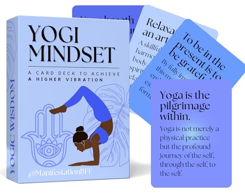 Affirmation Cards for Women – 50 Daily Positive Mantras for a Yogi Mindset – Mindfulness & Meditation Affirmations Card Deck – Unique Motivational Gift for Yoga Instructors, Teachers & Yoga Lovers