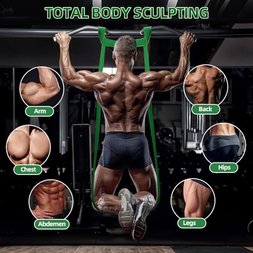 Resistance Bands for Working Out, 5-125LBS Pull Up Assist Bands Set - color: Green and Others