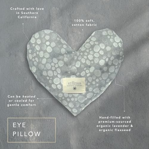 Stillnus Weighted Heart Eye Pillow & Eye Mask – Gift for Women, Pebble - style: Moon