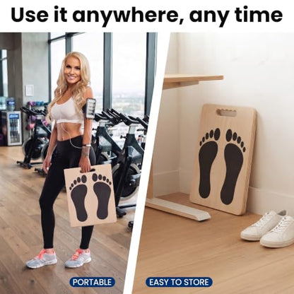Slant Board for Adults & Ankle Board - Portable Velour Board for Squats, & Lower Body Training
