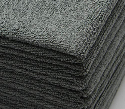 Microfiber Cleaning Cloth, Washcloths, 12x12 inch, 10 Pack, Gray | Fast Drying Dish Cloths for Washing Dishes, Ultra Absorbent Dish Rags, Lint Free Cleaning Rags For House&Kitchen - color: Gray