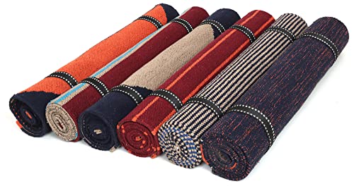 KD Willmax Yoga Mat Towel Non Slip Cotton Rug Blanket Cover with Pockets - color: MULTI-COLOR