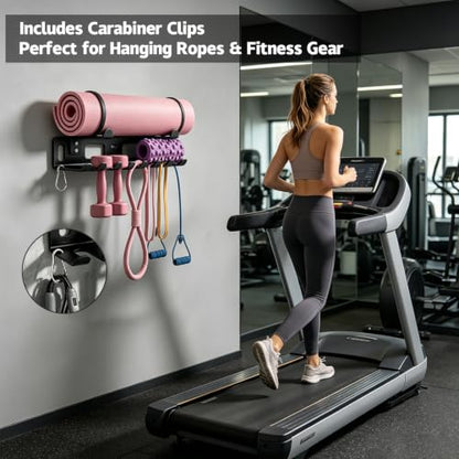 Multi-Purpose Gym Equipment Storage Rack Wall Mount for Home Gym