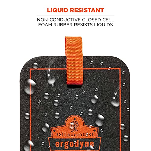 Ergodyne ProFlex 365 Mini Kneeling Pad with Glove Grabber, 4" x 6" x 1, Black - style: Pad with Glove Clip