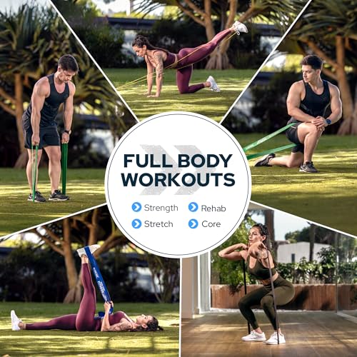 Iron Core Fitness Gym Quality Long Resistance Bands Multi Pack of 5- Loved by Fitness Pros for Group Workouts in Gyms, Boxes, Studios and Bootcamps. Perfect for Pull Ups, Strength Training, Mobility - color: #1 Yellow, X-Light