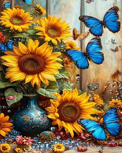 Diamond Art Kits for Adults,Sunflower Diamond Painting Kits 12x16in | Diamond Painting Kit - Sparkling Full Drill Design Perfect for Home Decor, Holiday Gifting, And Relaxing Crafting 12x16inch - color: DP03935