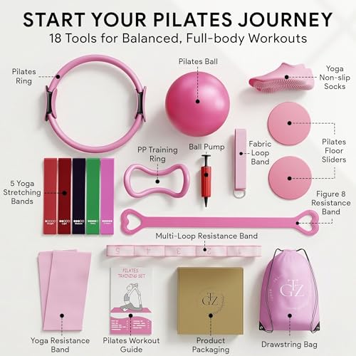 Pilates Equipment, Pilates Reformer, Home Pilates Kit - color: Pink