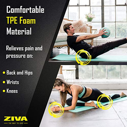 ZIVA TPE Yoga Mat 5mm - color: Black